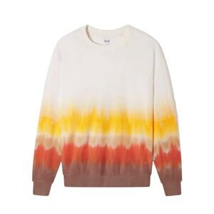 Feat Blanket Blend Crew Neck Sweatshirt Desert Sunset Tie Dye Small Boho Comfy‎